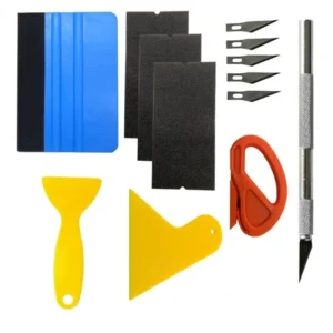 Kit de teinture pour vitres de voiture outils d'emballage vinyle raclette véhicule film application set-