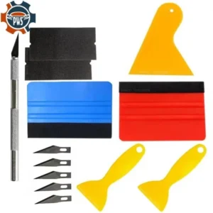 Kit d'outils film d'emballage de voiture vinyle application teinte de fenêtre installation raclette-
